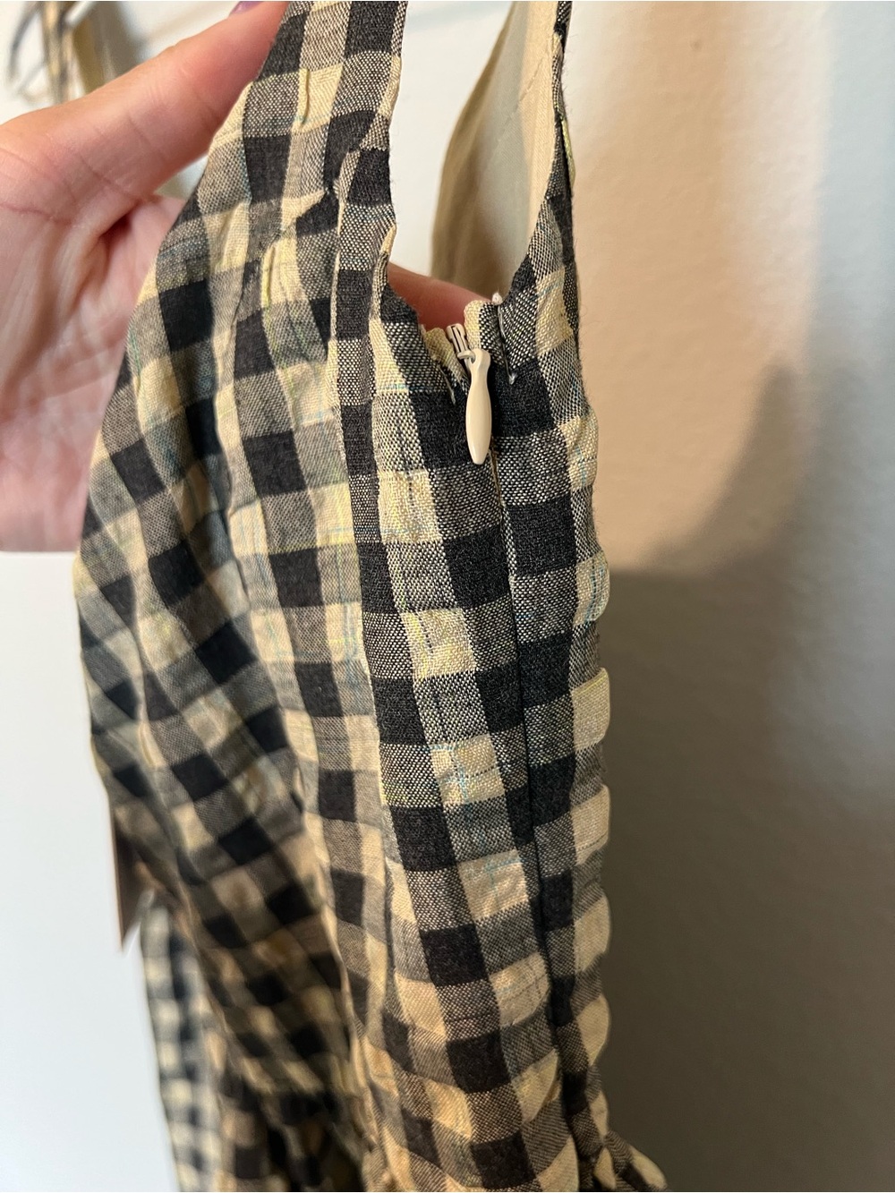 NWT Princess Polly Black and Cream Gingham Maxi Dress - Picture 9 of 9